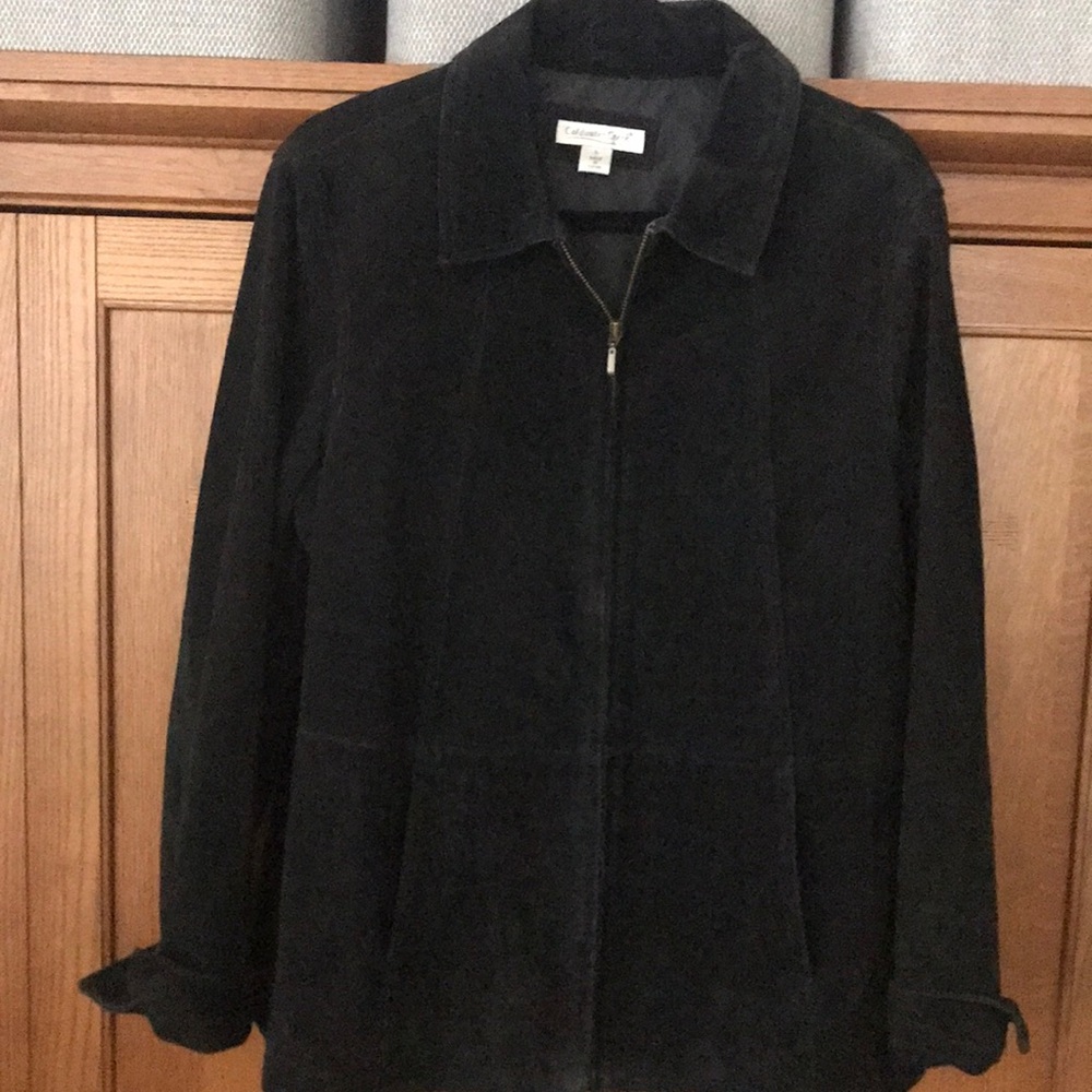 “Coldwater Creek”Brand black suede jacket. Fully lined. Non smoking home